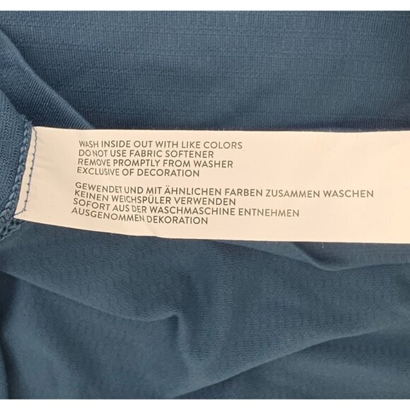 Peloton Tank Top Shirt Mens Medium Blue Teal Athletic Stretch Gym Workout Active - Picture 4 of 8